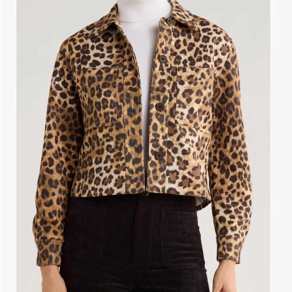 NWT Tahari Faux Cheetah Print Women's Jacket size S